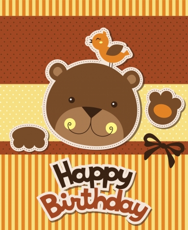 happy birthday card design. vector illustrationのイラスト素材