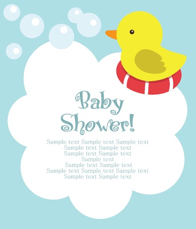 fun baby shower card. vector illustrationのイラスト素材