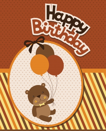 happy birthday card design. vector illustrationのイラスト素材
