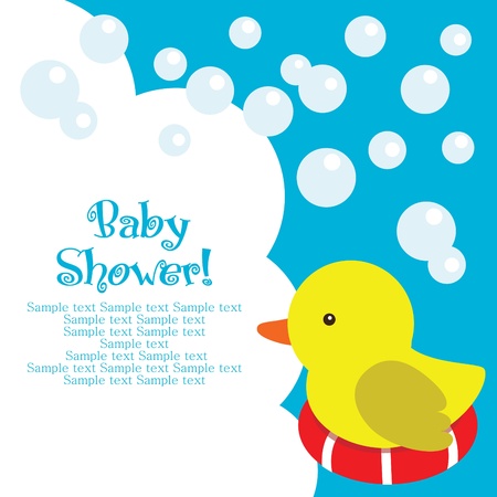 fun baby shower card. vector illustrationのイラスト素材