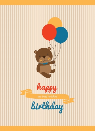 happy birthday card design. vector illustrationのイラスト素材
