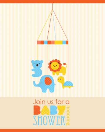 baby shower card design. vector illustration