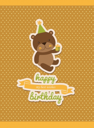 happy birthday card design. vector illustrationのイラスト素材