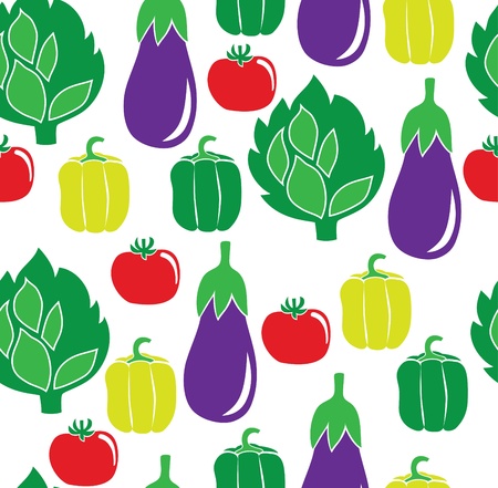 vegetable seamless pattern. vector illustrationのイラスト素材