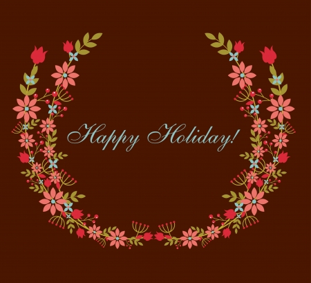 cute floral card design. vector illustrationのイラスト素材
