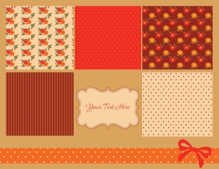 cute pattern collection and frames. vector illustrationのイラスト素材