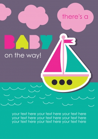 baby shower card design. vector illustrationのイラスト素材