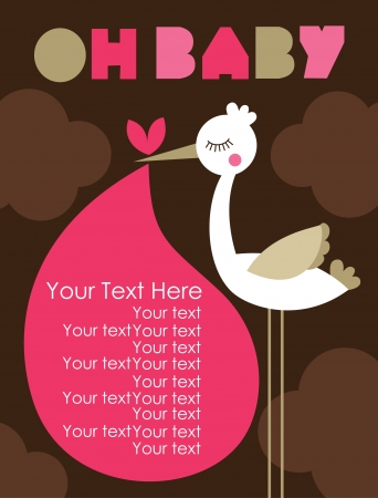 oh baby card design. vector illustrationのイラスト素材