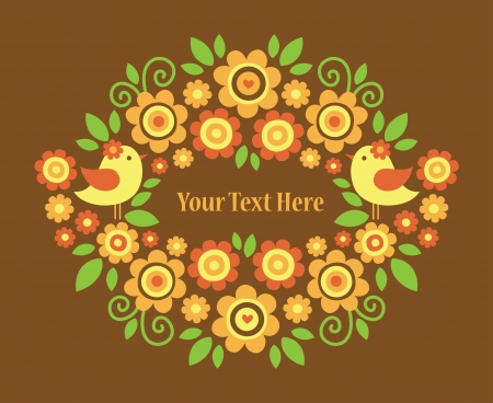 floral greeting card design  vector illustrationのイラスト素材