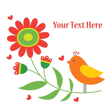 cute greeting card  vector illustrationのイラスト素材