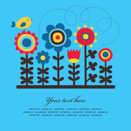 cute greeting card  vector illustrationのイラスト素材