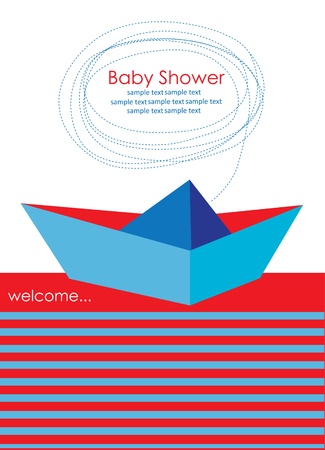 cute baby shower design. のイラスト素材