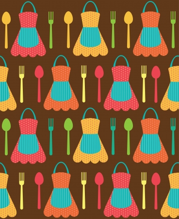 seamless kitchen pattern.のイラスト素材