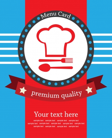 cute menu card  vector illustrationのイラスト素材
