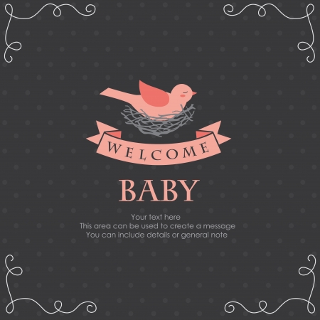welcome baby card design. のイラスト素材