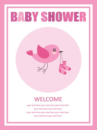 baby shower card  vector illustrationのイラスト素材