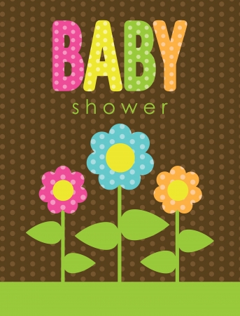 cute baby shower card  vector illustrationのイラスト素材