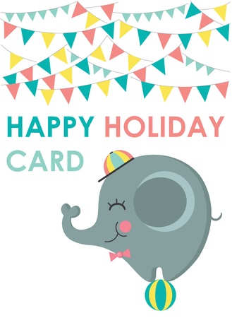 happy holiday card  vector illustrationのイラスト素材