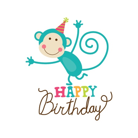happy birthday card  vector illustrationのイラスト素材