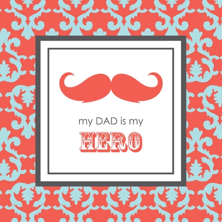 card with mustache for Father s Day  vector illustrationのイラスト素材