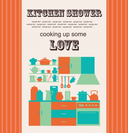 kitchen shower  vector illustrationのイラスト素材