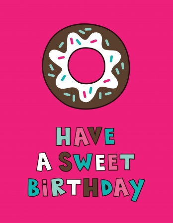 cute happy birthday card design  vector illustrationのイラスト素材
