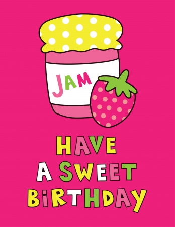 cute happy birthday card design  vector illustrationのイラスト素材
