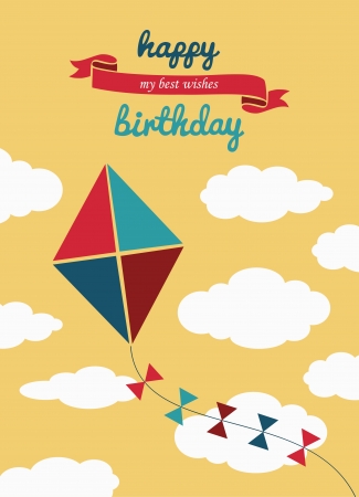 happy birthday card design. のイラスト素材