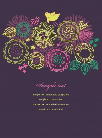 abstract floral background  vector illustrationのイラスト素材