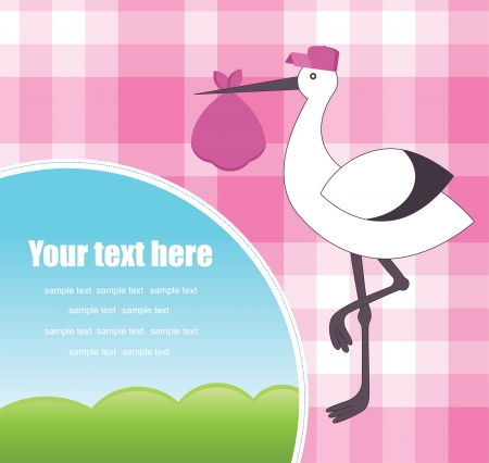 baby announcement card. vector illustrationのイラスト素材