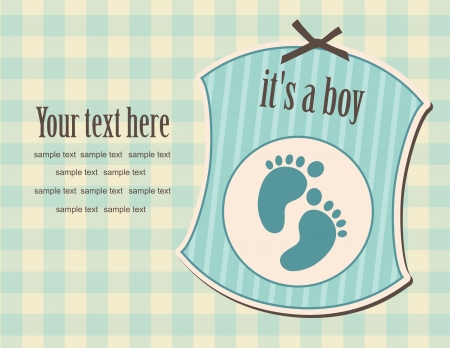 baby boy announcement card. vector illustrationのイラスト素材