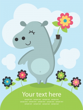 cute greeting card. vector illustrationのイラスト素材