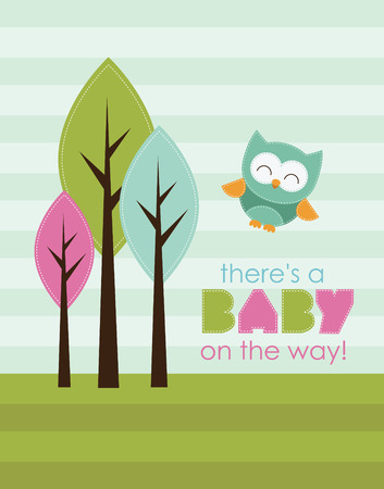 welcome baby card design. vector illustrationのイラスト素材
