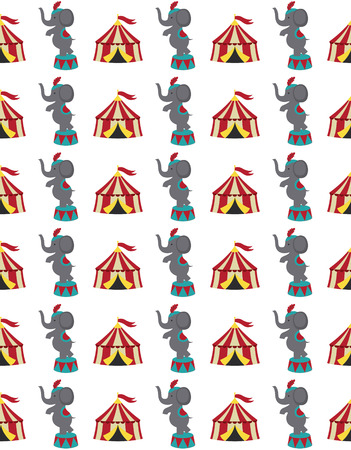 seamless circus pattern design. vector illustrationのイラスト素材