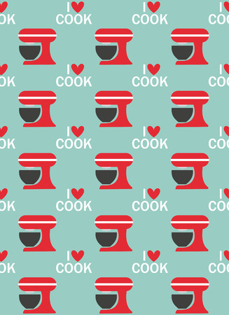 kitchen seamless pattern design. vector illustrationのイラスト素材