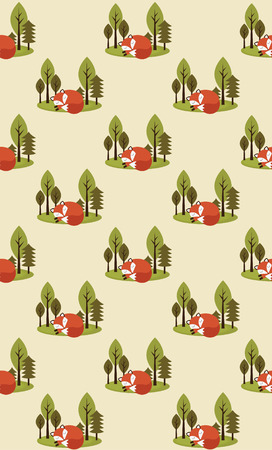 forest seamless pattern design. vector illustrationのイラスト素材
