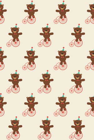 seamless circus pattern design. vector illustrationのイラスト素材