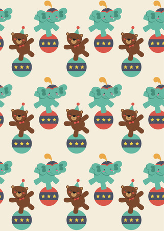 seamless circus pattern design. vector illustrationのイラスト素材