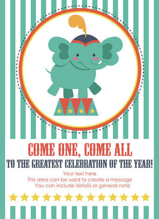 circus card design. vector illustrationのイラスト素材