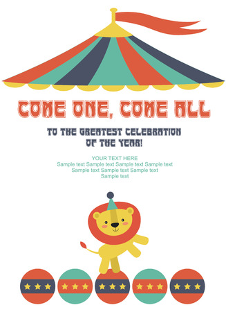 circus card design. vector illustrationのイラスト素材