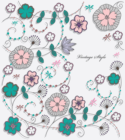 floral pattern. vector illustrationのイラスト素材