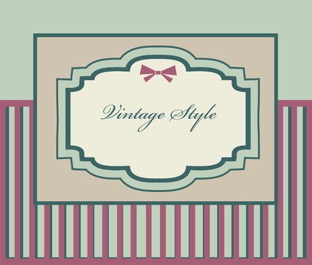 frame design for vintage greeting card. vector illustrationのイラスト素材