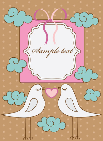 vintage cute background. vector illustrationのイラスト素材