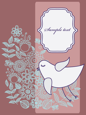 vintage cute background. vector illustrationのイラスト素材