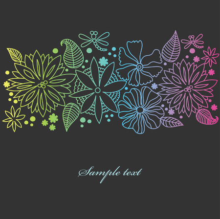 cute floral background. vector illustrationのイラスト素材