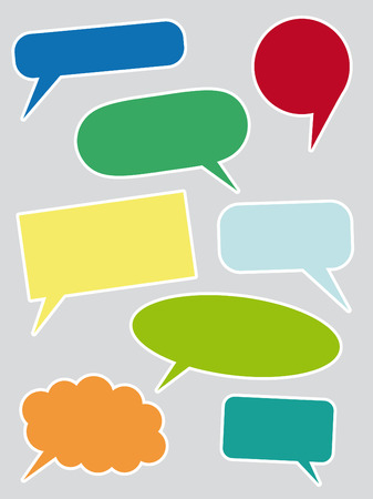 chat speech signs. vector illustrationのイラスト素材