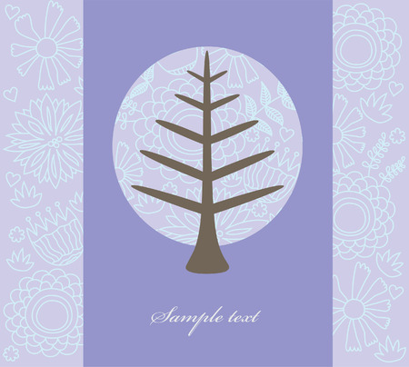 vintage tree. vector illustrationのイラスト素材