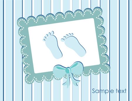baby arrival greeting card. vector illustrationのイラスト素材