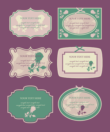 set of retro frames design. vector illustrationのイラスト素材