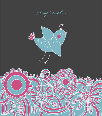 cute floral background. vector illustrationのイラスト素材